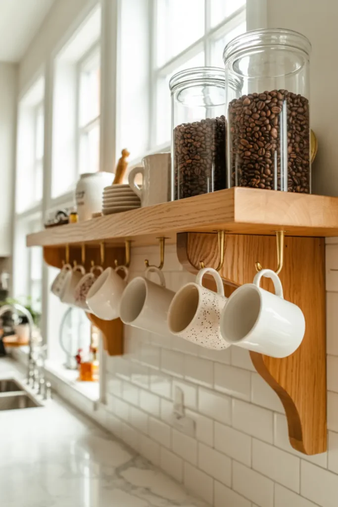 Floating Wood Shelves Display