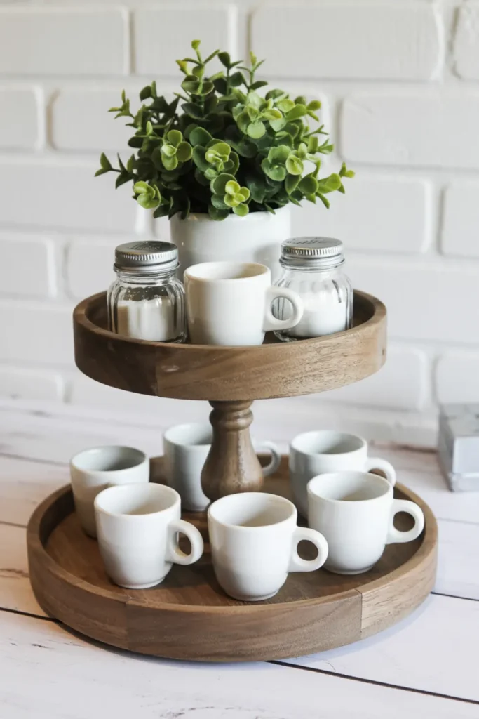 Farmhouse Tiered Tray Bar