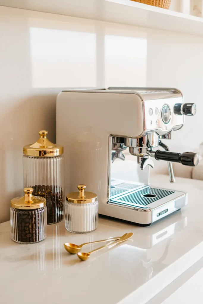 Minimalist Glass & Gold Station