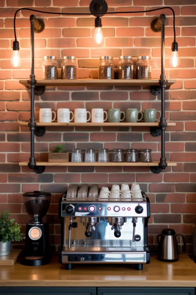 Rustic Brick Wall Station