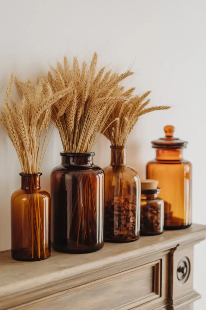 Amber Glass Apothecary Jars