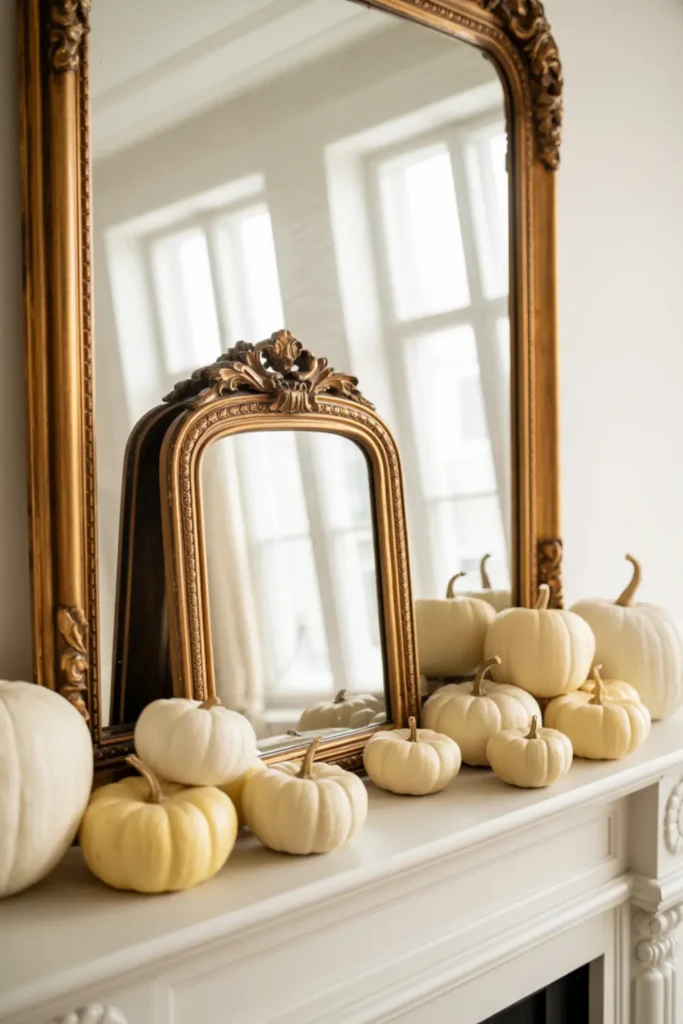 Layered Vintage Gold Mirrors