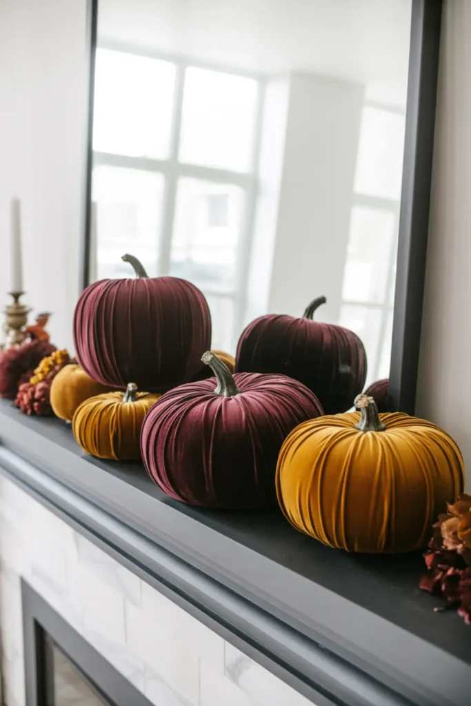 Velvet Pumpkins in Jewel Tones
