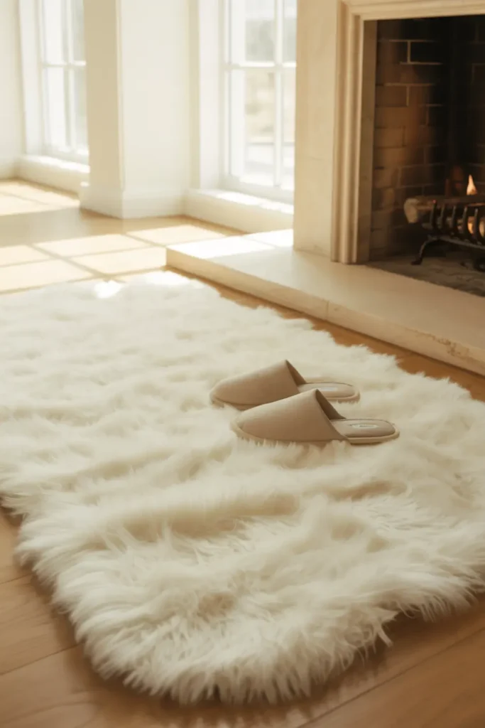 Faux Fur Hearth Rug