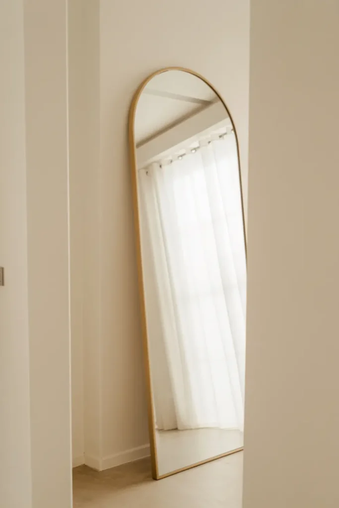 Add an Oversized Floor Mirror