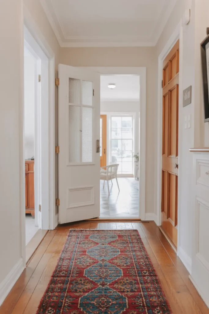 Layer a Vintage Persian Runner Rug