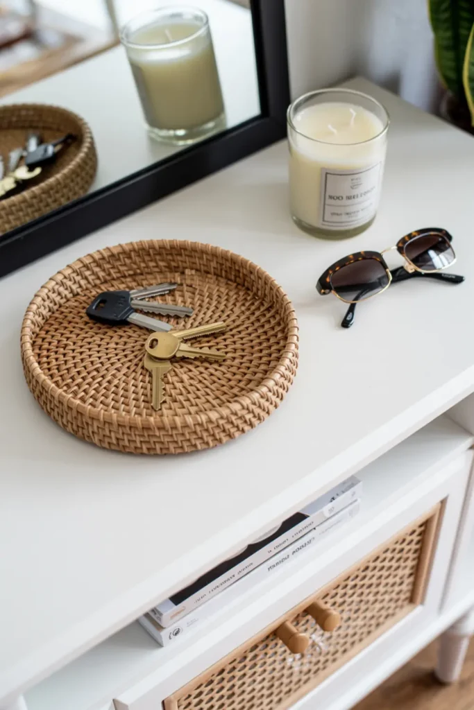 Display Wicker Trays for Key Storage