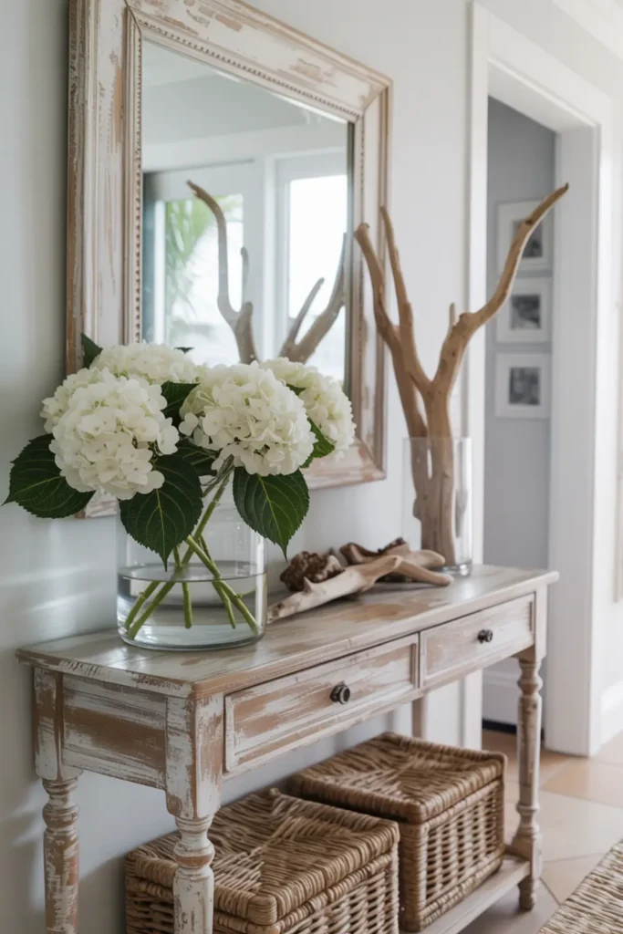 Style a Coastal Whitewashed Table