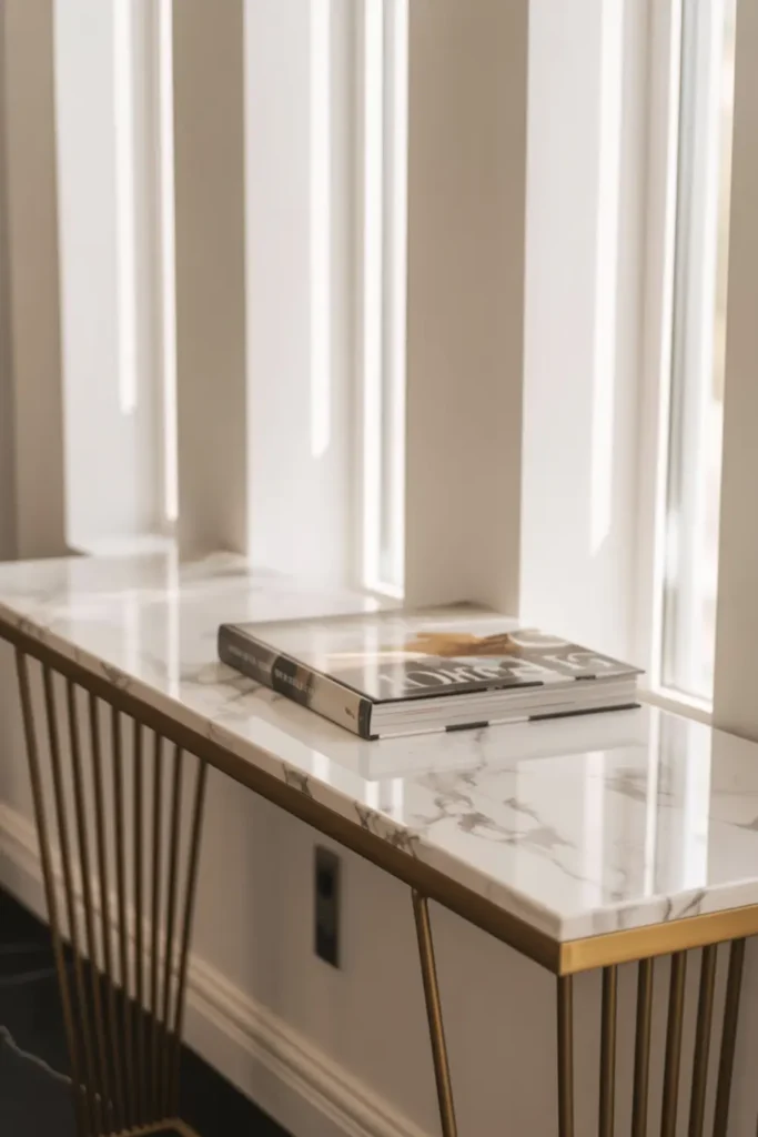 Add a Marble Top Luxury Entry Table