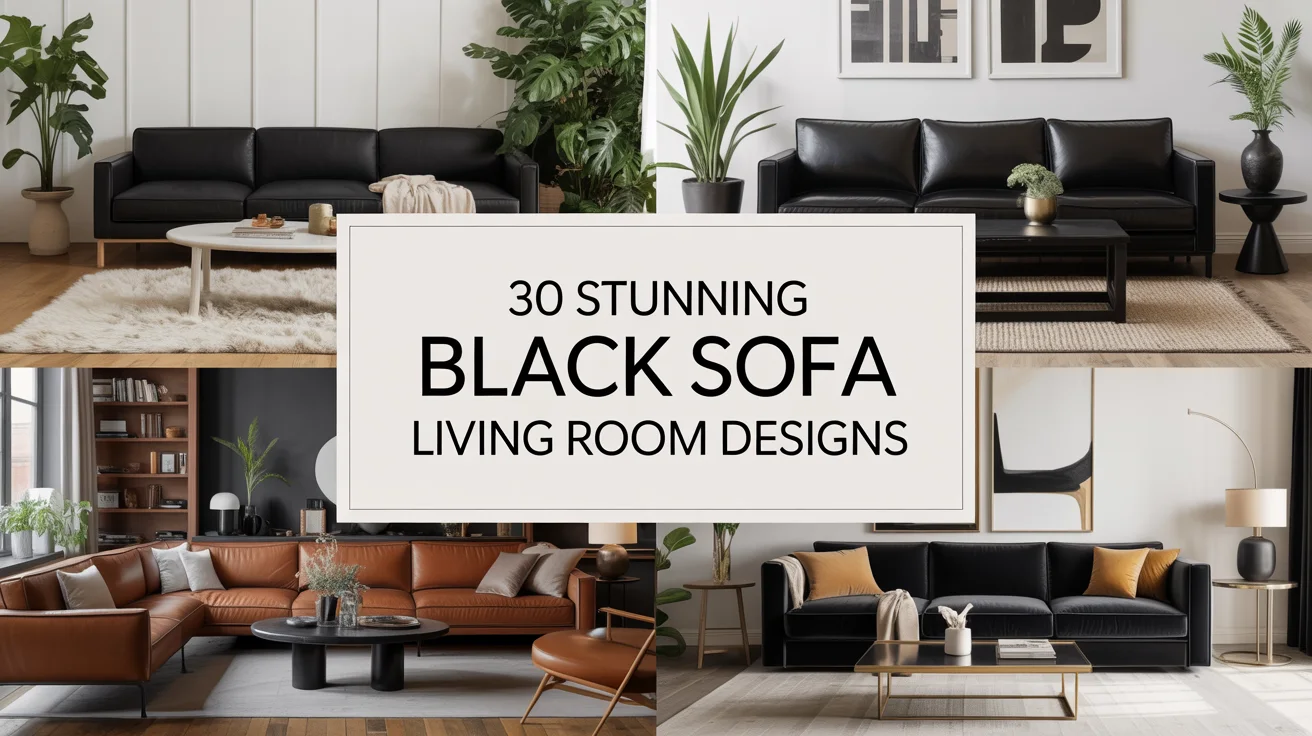 30 Stunning Black Sofa Living Room Designs That Feel Cozy, Not Dark