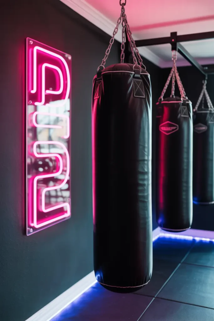 LED Neon Lit Energetic Night Gym