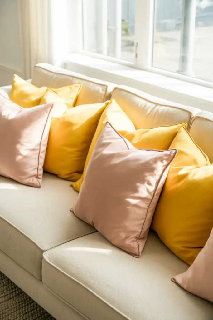 Introduce Pops of Color with Pastel Pillows
