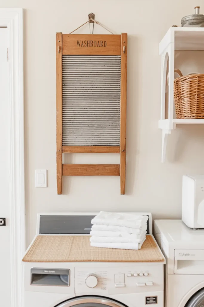 Hang Vintage Washboard Wall Art