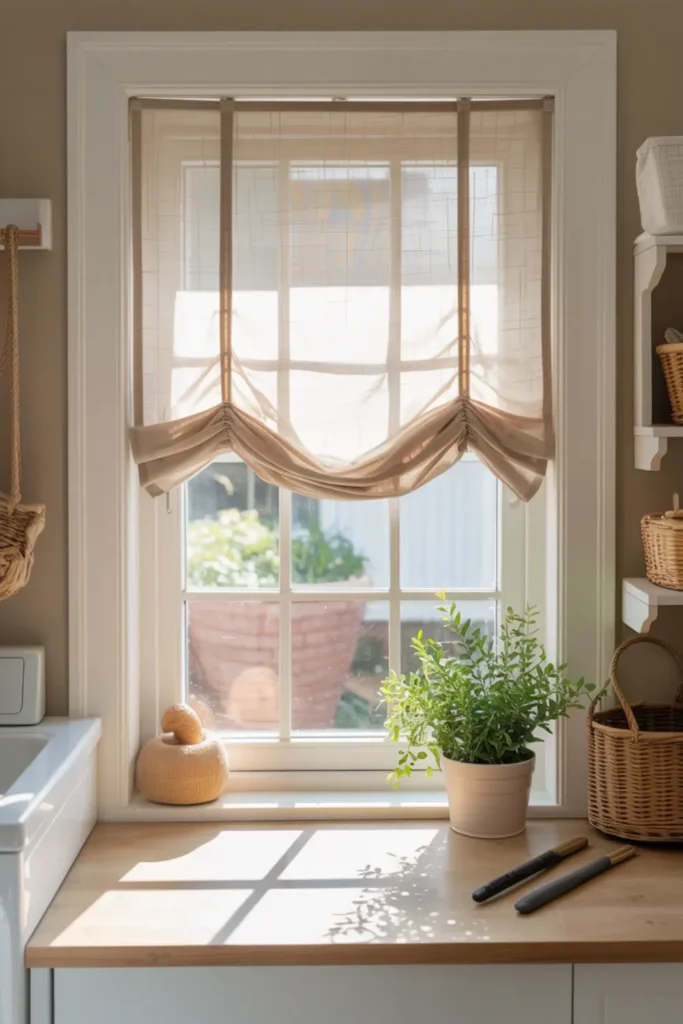 Frame a Window with Linen Valances