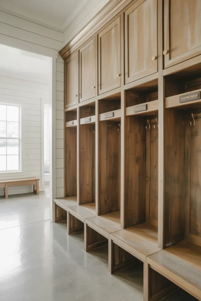 Build Weathered Oak Lockers