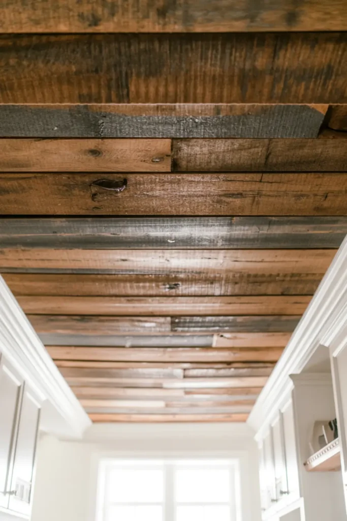 Feature a Reclaimed Barnwood Ceiling