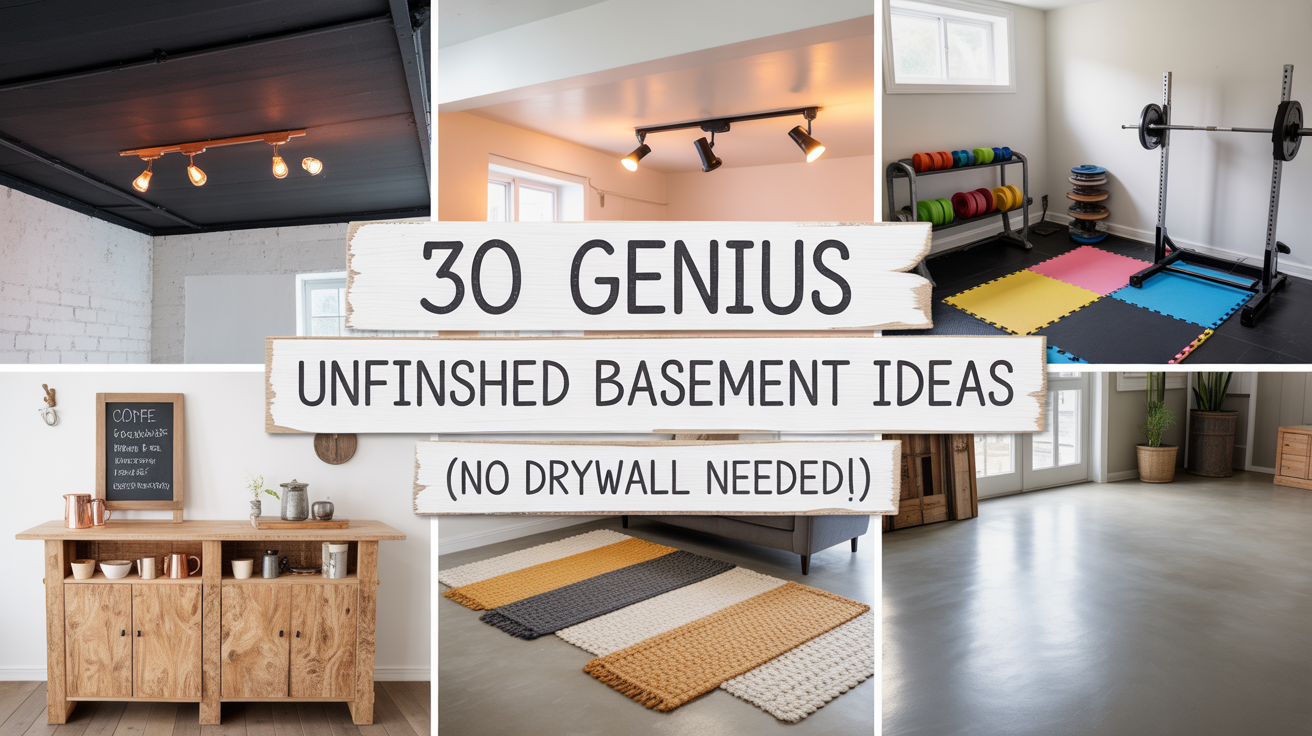 30 High-Style Unfinished Basement Hacks You Can Do This Weekend