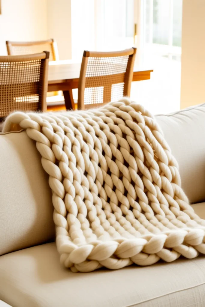 blending cozy textures in an open concept home