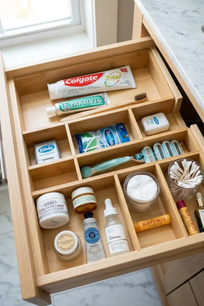 Divide Drawers with Adjustable Bamboo Dividers