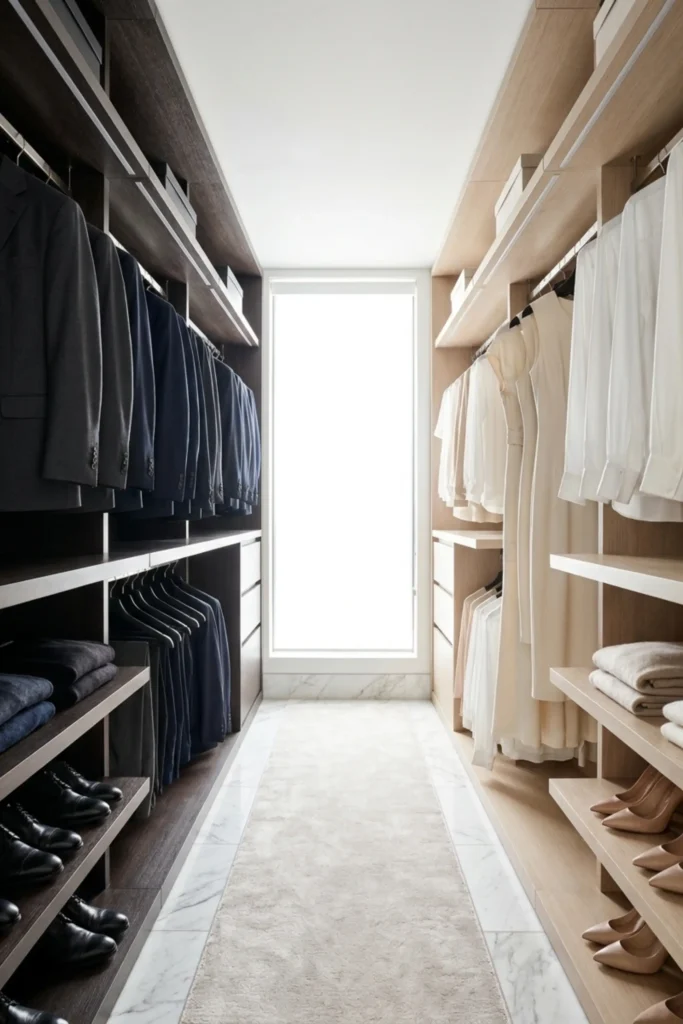 custom walk in closet designs