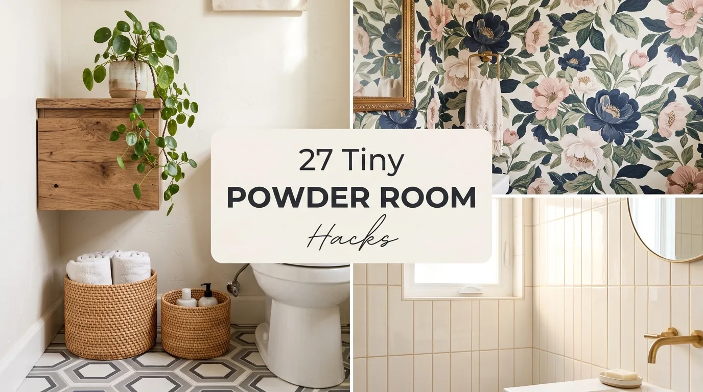 27 Tiny Powder Room Ideas: Simple Hacks to Fake More Space 
