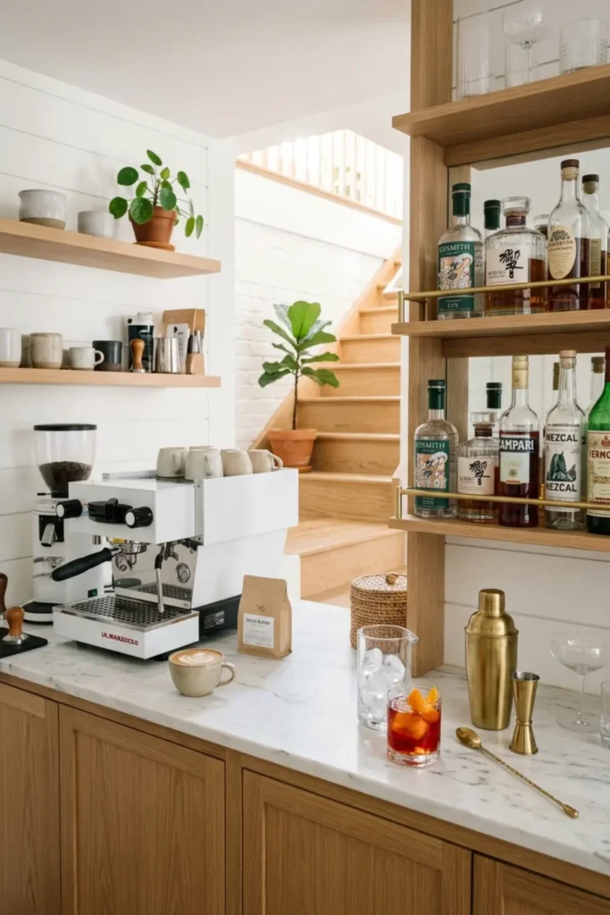 Bright and Airy Coffee-to-Cocktail Bar