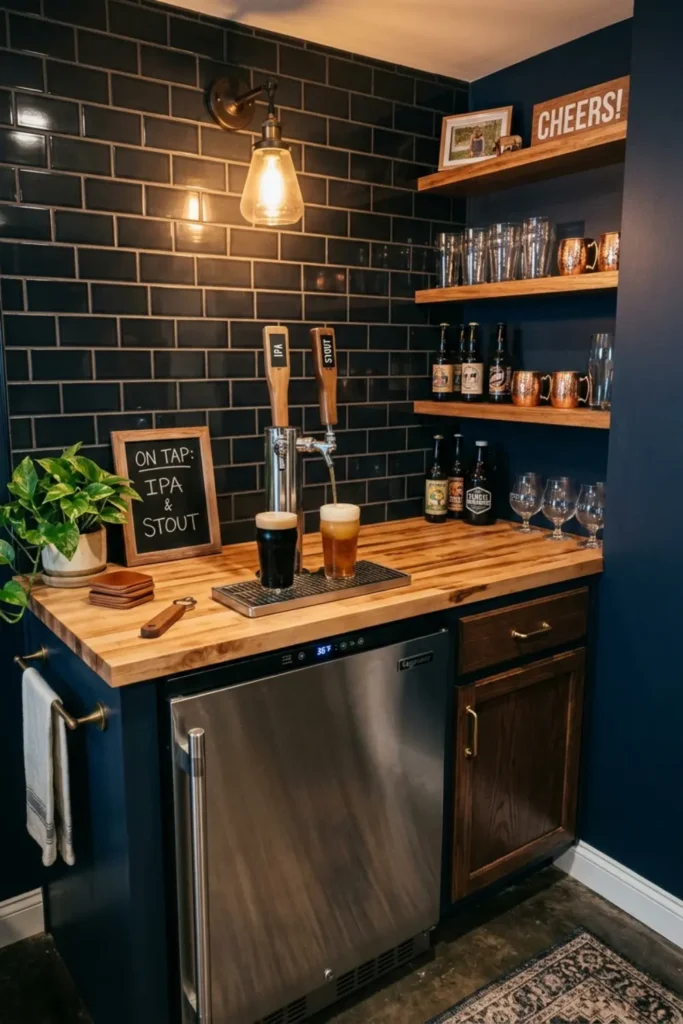 Corner Kegerator Station